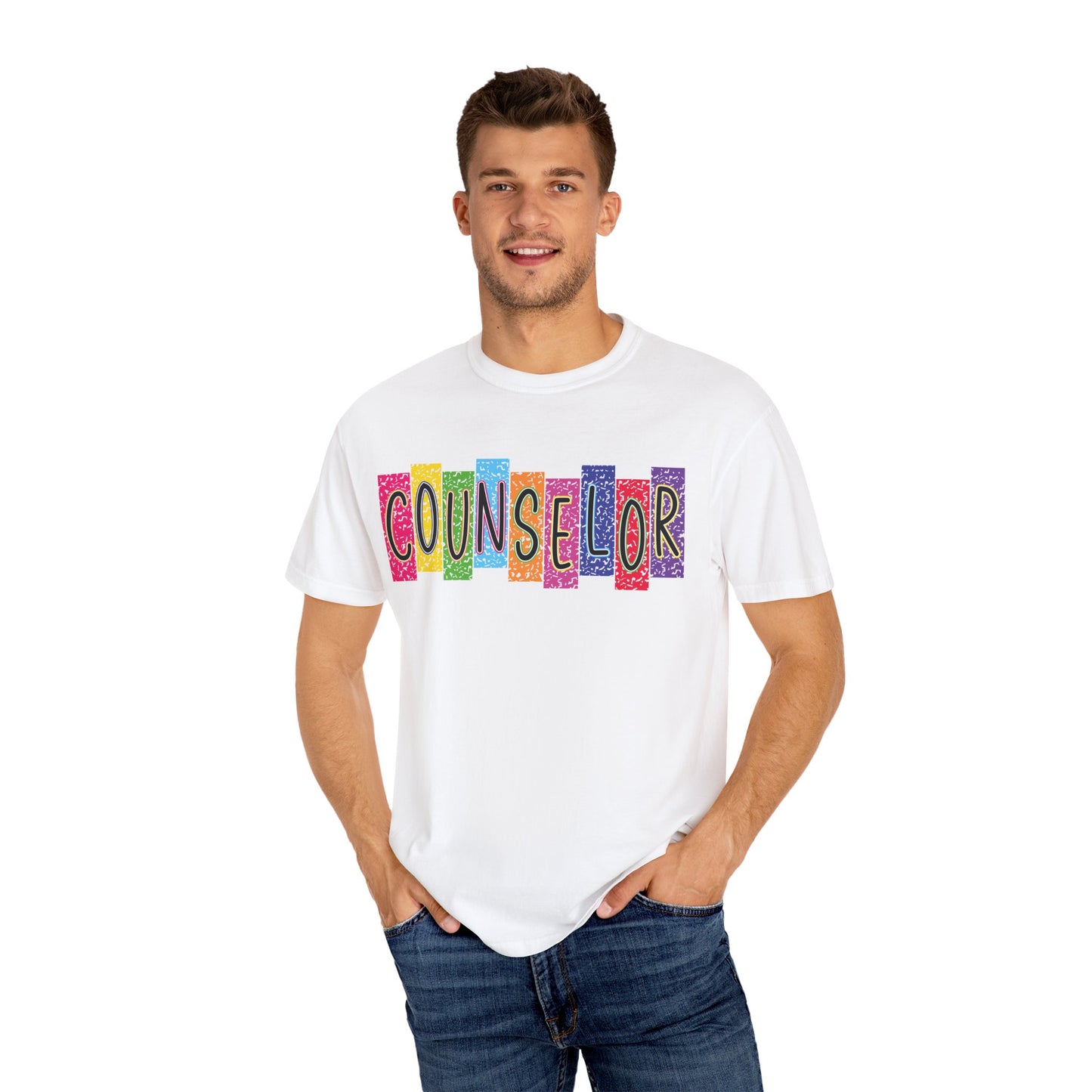 Colorful Counselor T-Shirt, Unisex Tee for Camp Counselors, Teacher Gift, Summer Camp Apparel, Fun and Vibrant Shirt