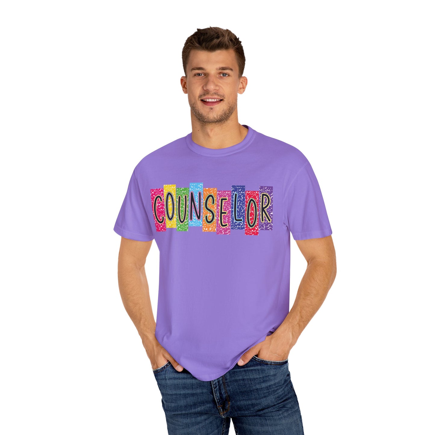 Colorful Counselor T-Shirt, Unisex Tee for Camp Counselors, Teacher Gift, Summer Camp Apparel, Fun and Vibrant Shirt