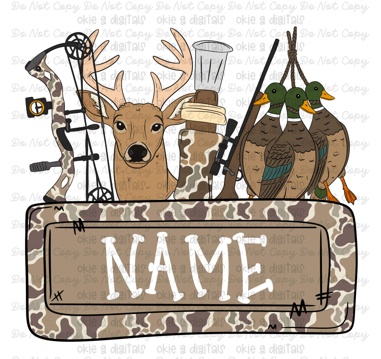 Hunting Name Plate