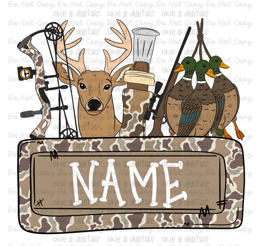 Hunting Name Plate
